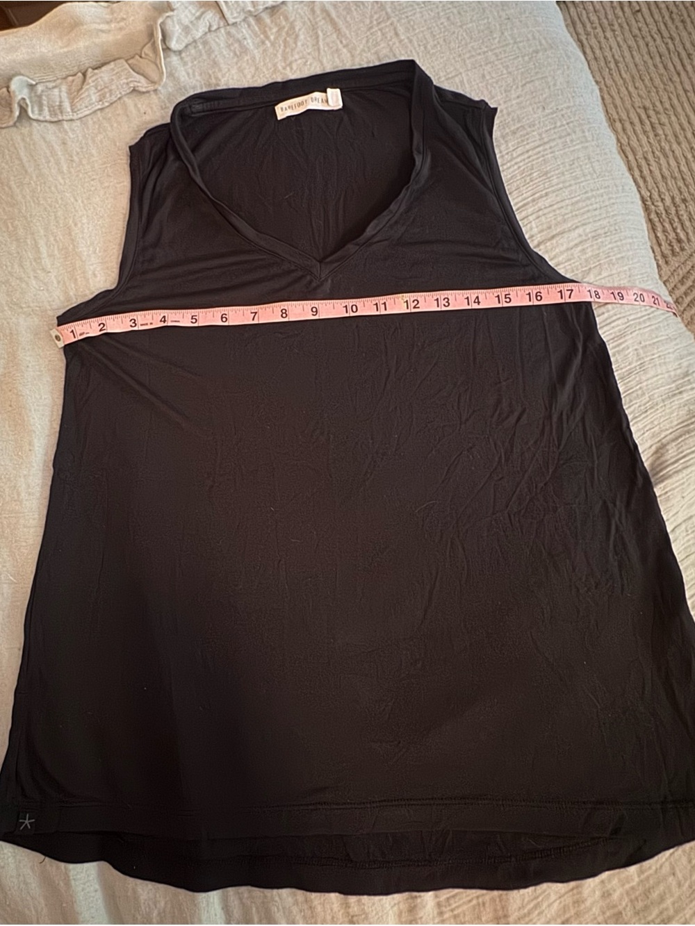 Barefoot Dreams NWOT Malibu Collection Black V-Neck Sleeveless Tank